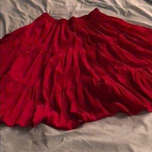 Red skirt
